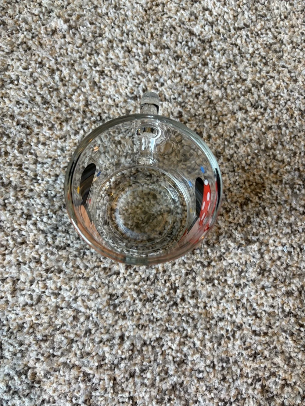 Vintage Mickey & Minnie Glass Mug